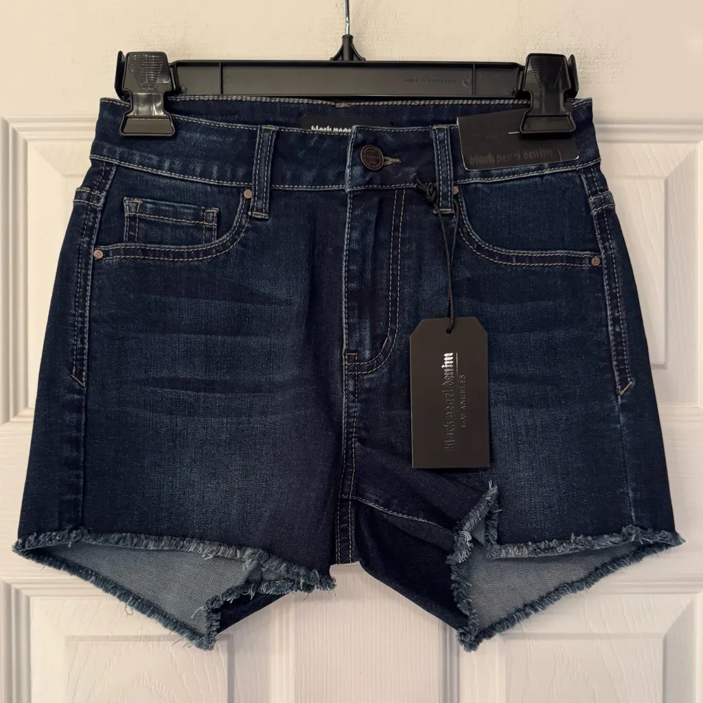 Black Pearl Denim Los Angeles Mia Dark Stone Women’s Blue Jean Shorts Size 3 - Image 2