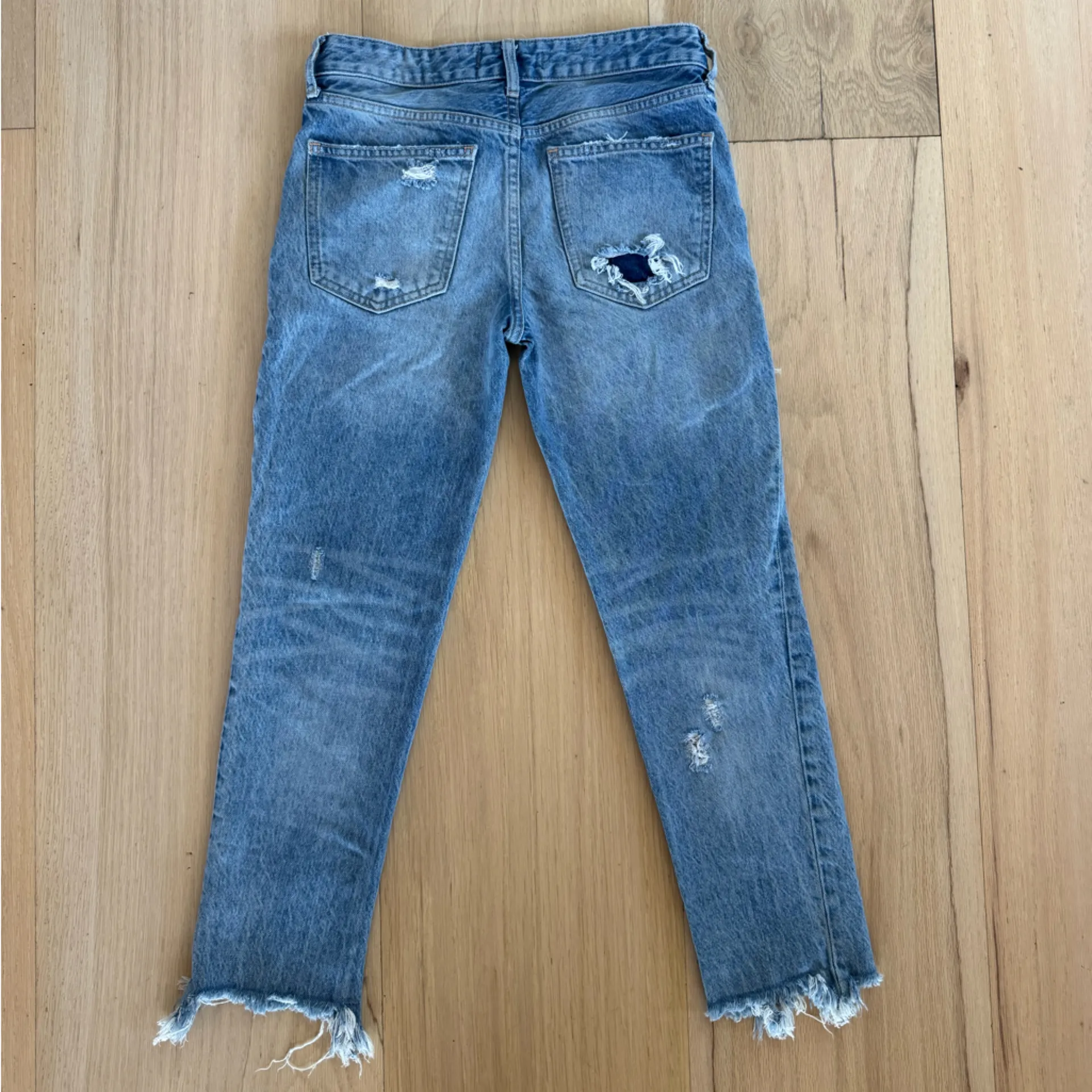 We The Free  Distressed Boyfriend Blue Jeans Size 24 - Image 7