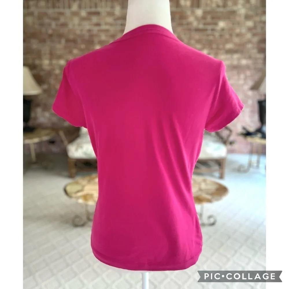 Fila Sport Top Pink Short Sleeve Tee Shirt S Gym Workout Exercise Casual - Image 7