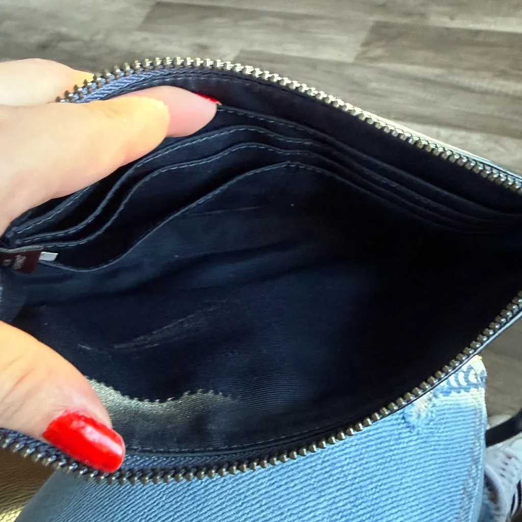 Coach Blue Leather Wristlet with Chain - Image 4