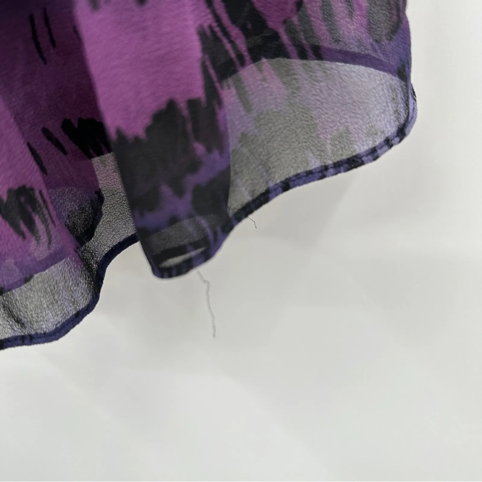 Misa Los Angeles Becca Purple Tie Dye Short Sleeve Tassel Tie Mini Dress Sz XS‎ - Image 13