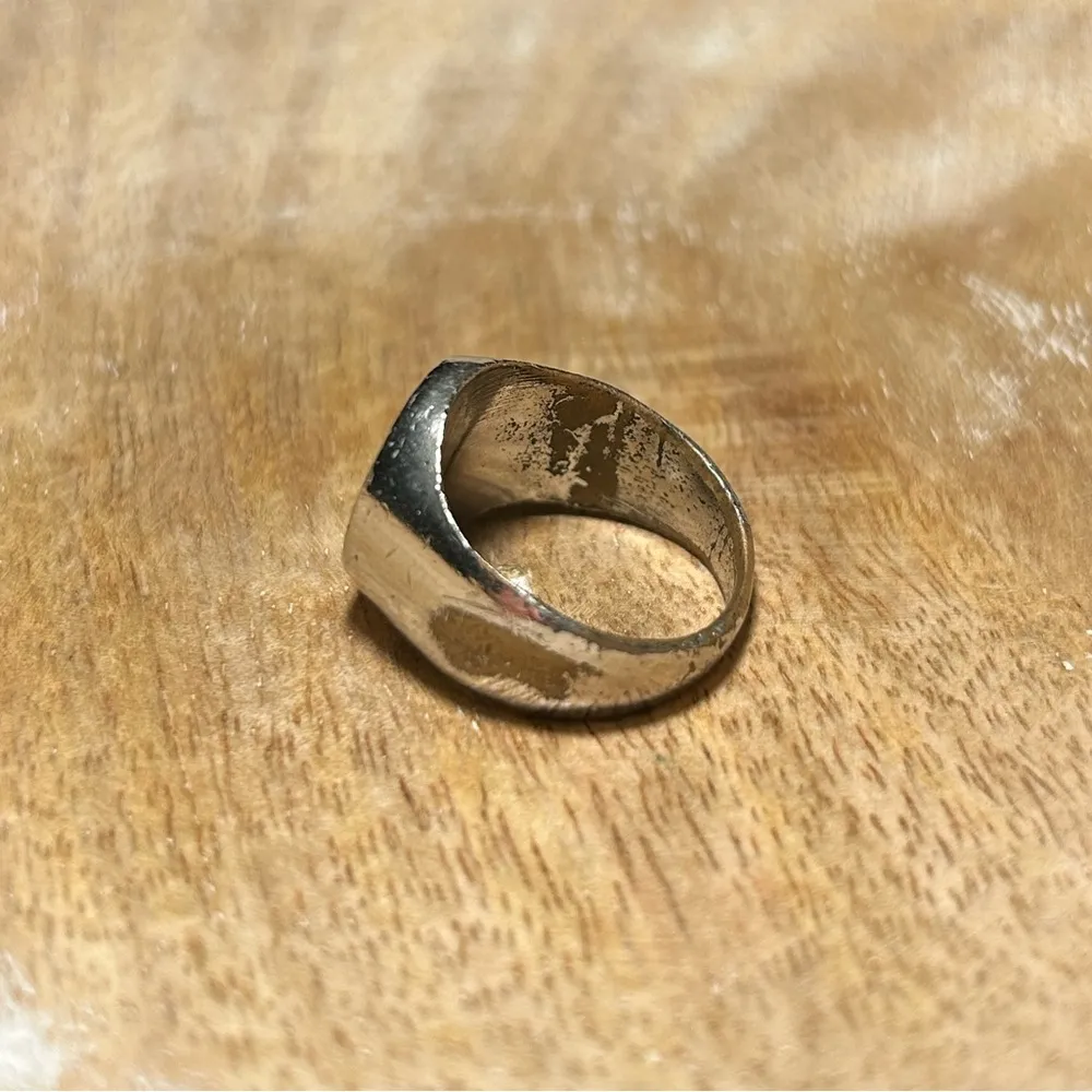 Peace Sign Silver Tone Ring - Image 7