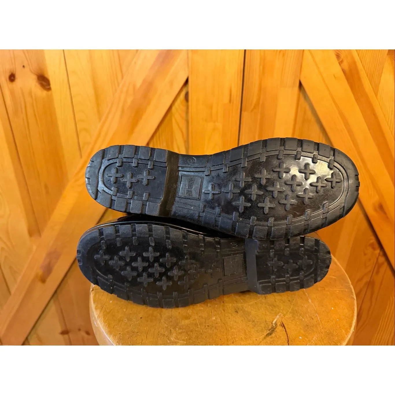 Michael Kors Fulton Black Monogram Jacquard/Rubber Mid Rainboot Size 8 M - Image 7