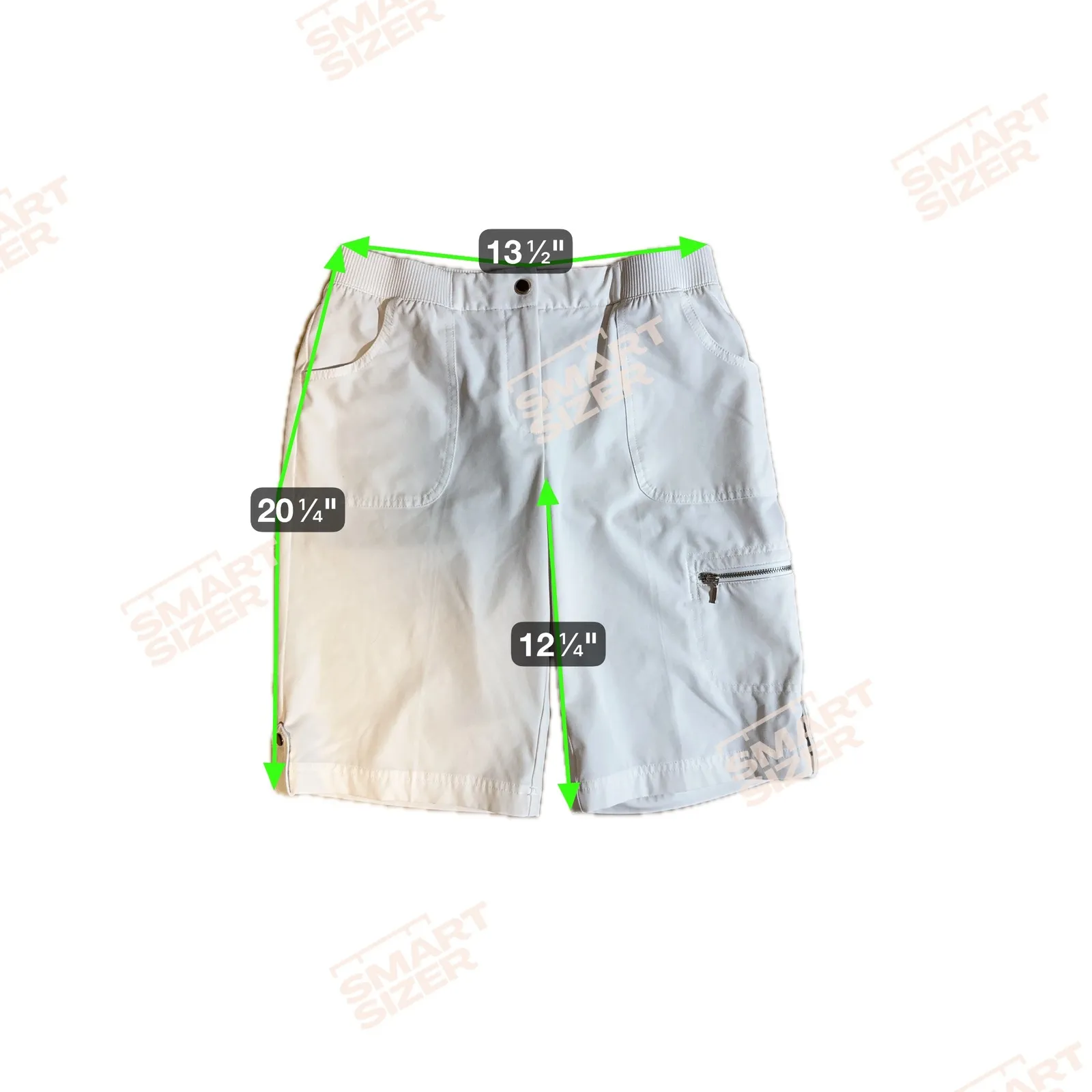 Chicos Zenergy Womens S White Bermuda Shorts Pockets Zipper‎ Stretch Golf Casual - Image 9
