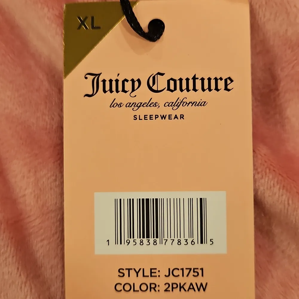 💕JUICY COUTURE💕 2 Pack Velour PJ Shorts Set 90s Pink & Black Bedazzled XL NWT - Image 9