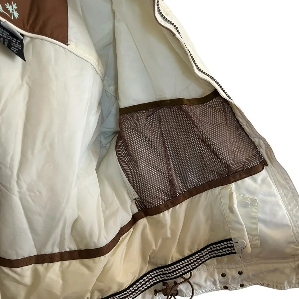Obermeyer Taylor Cream & Brown insulated Ski/Winter Jacket Juniors 14 - Image 8