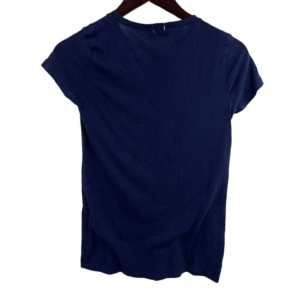 J Crew Blue Tee Crown Applique Size XS - Image 3