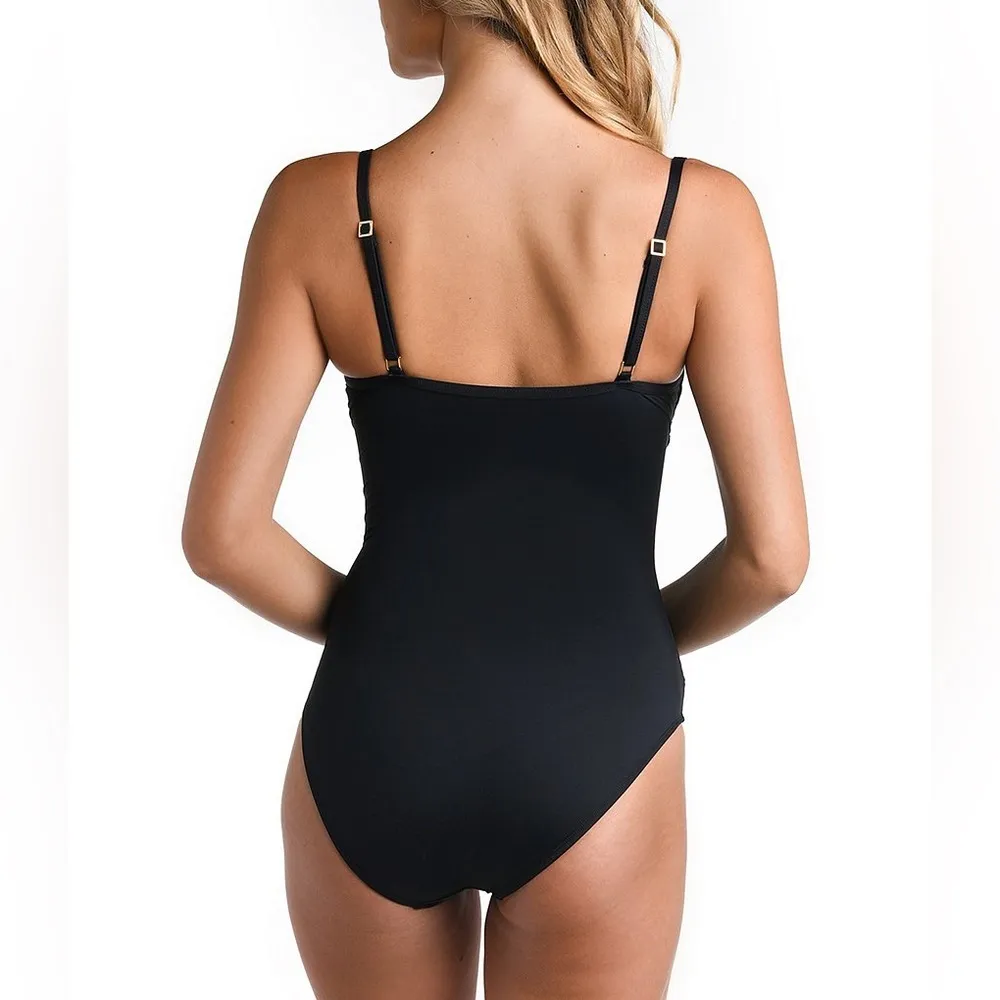 La Blanca Island Goddess Front Draped Tummy Control One Piece Swimsuit,SZ10,$125 - Image 2