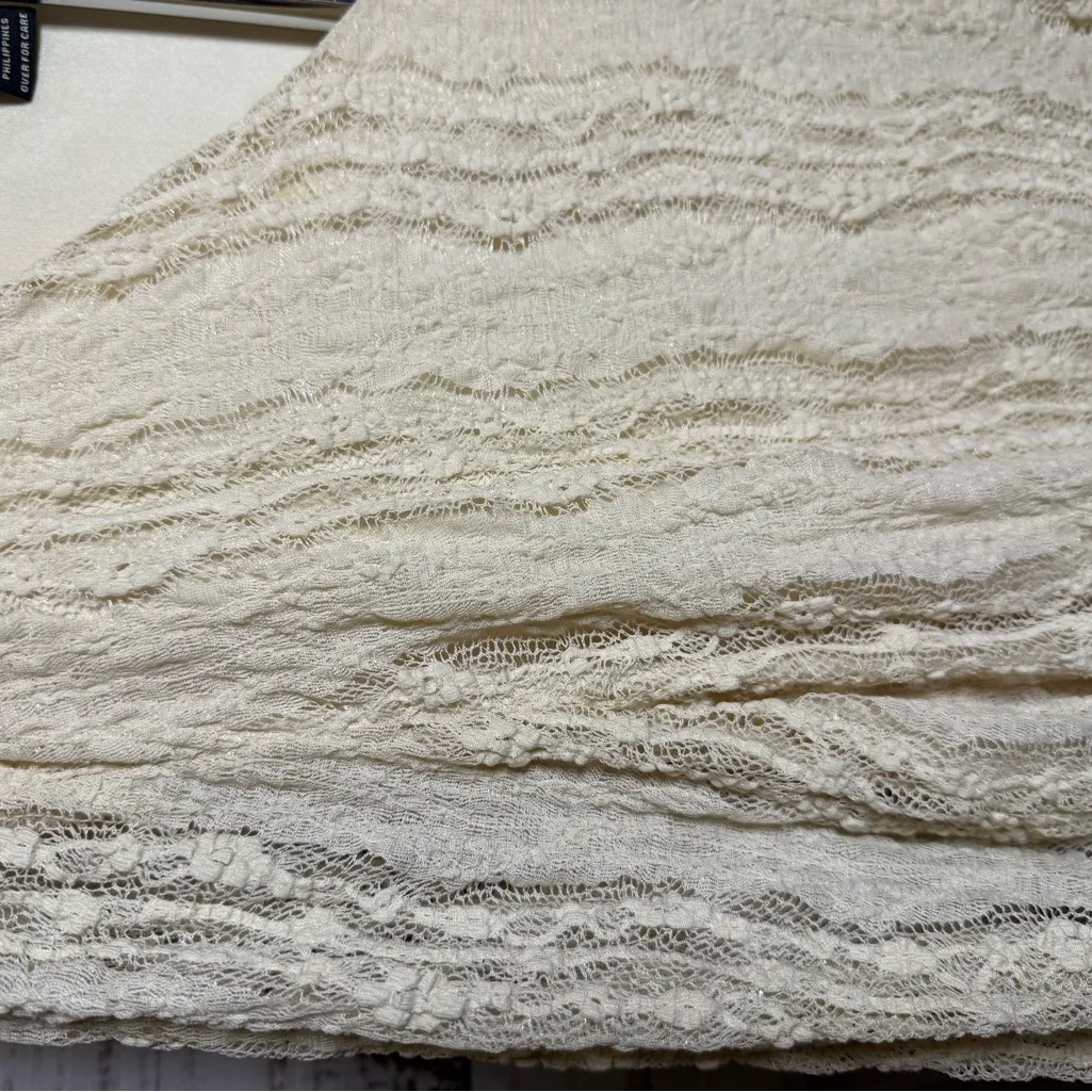 Venezia Cream Nylon Blend Top Size 18 - Image 4