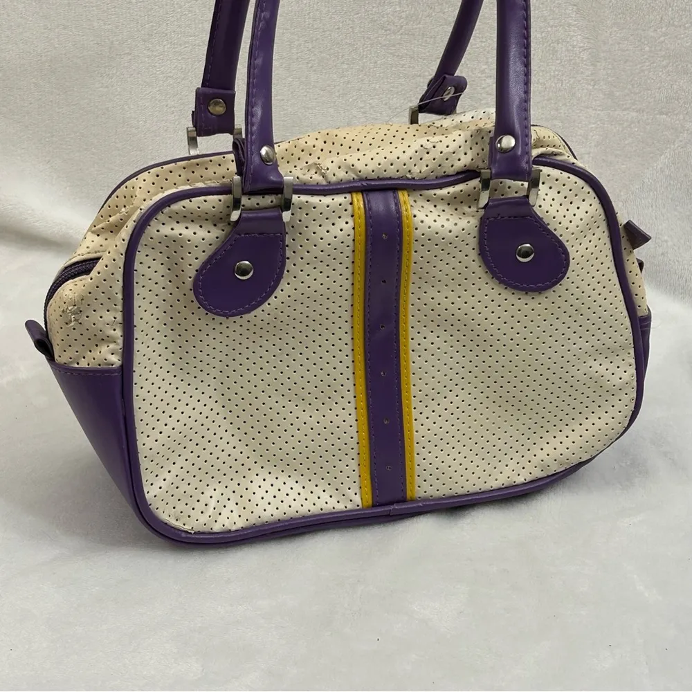 Los Angeles LA Lakers NBA Basketball Perfect Bowler Hand Bag Women’s Purse Read - Image 7