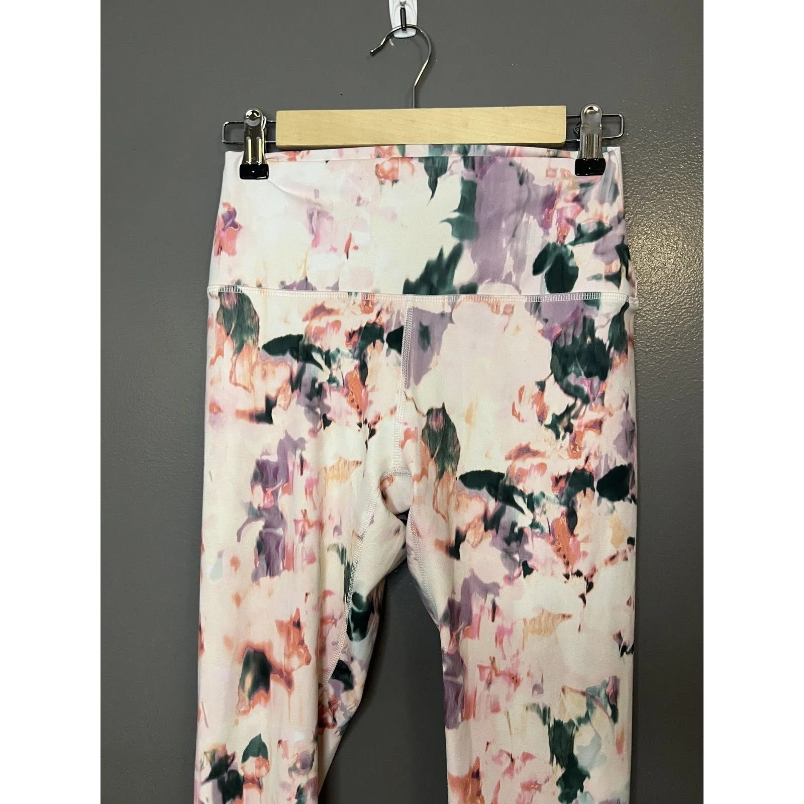 RBX Leggings Womens Small Pink Purple Abstract Floral High Rise Yoga Pants - Image 2