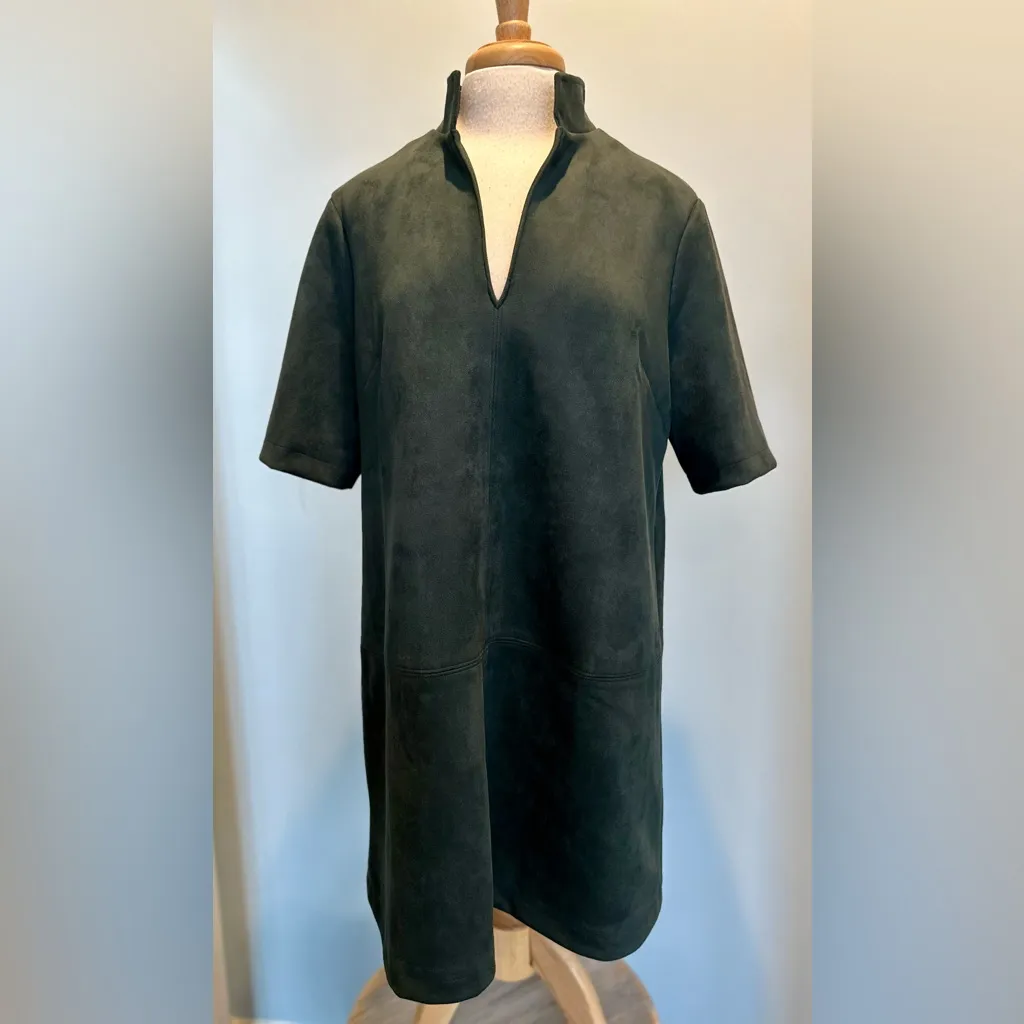 Tuckernuck Ganache Vegan Suede Clifton Green Mini Dress size XLarge - Image 10