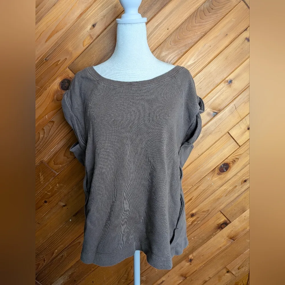 Casual Brown Women's Sweatshirt Size XL - Image 2