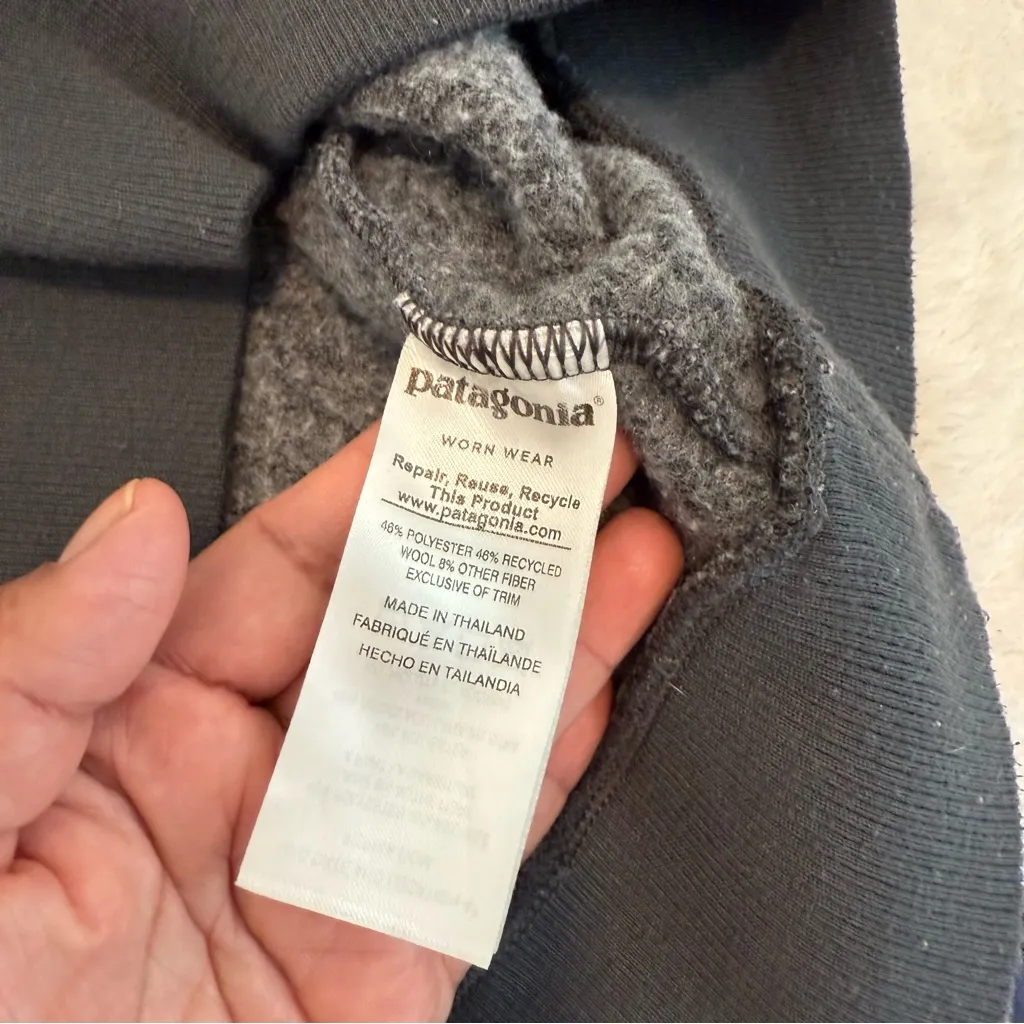 PATAGONIA W's Woolyester Fleece Pullover Women M Gray 1/4 Zip Outdoor Casual - Image 9