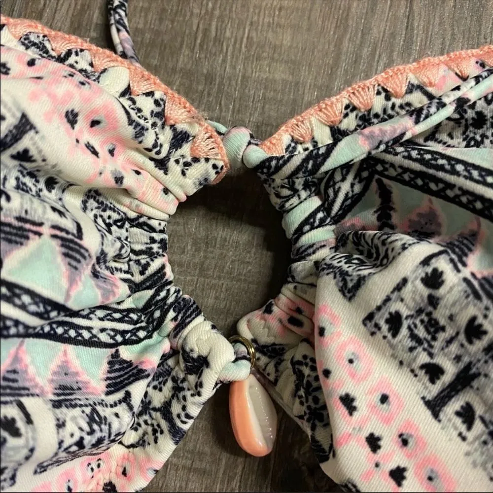 ✨VS Pink Green Aztec Shell Bikini Top✨ - Image 5