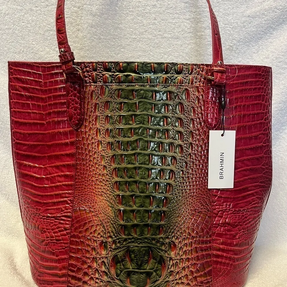 Brahmin Abigail Tote Garland Ombre Melbourne Leather NWT - Image 2