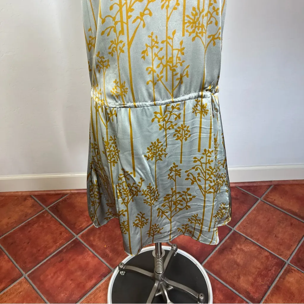 Jan Warnock Silk Floral Dress Blue - Image 5