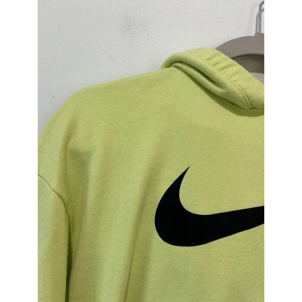 Nike hoodie yellow big logo on front size M - Image 2