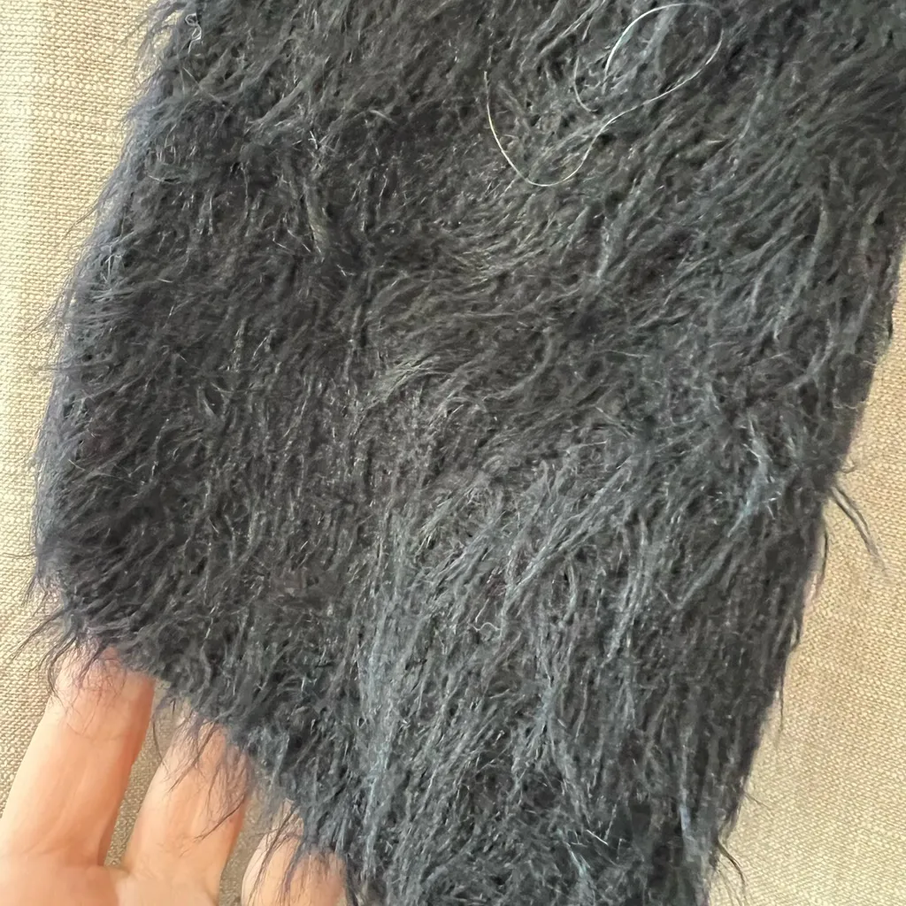 Free People Charcoal Knit Sweater - Image 3