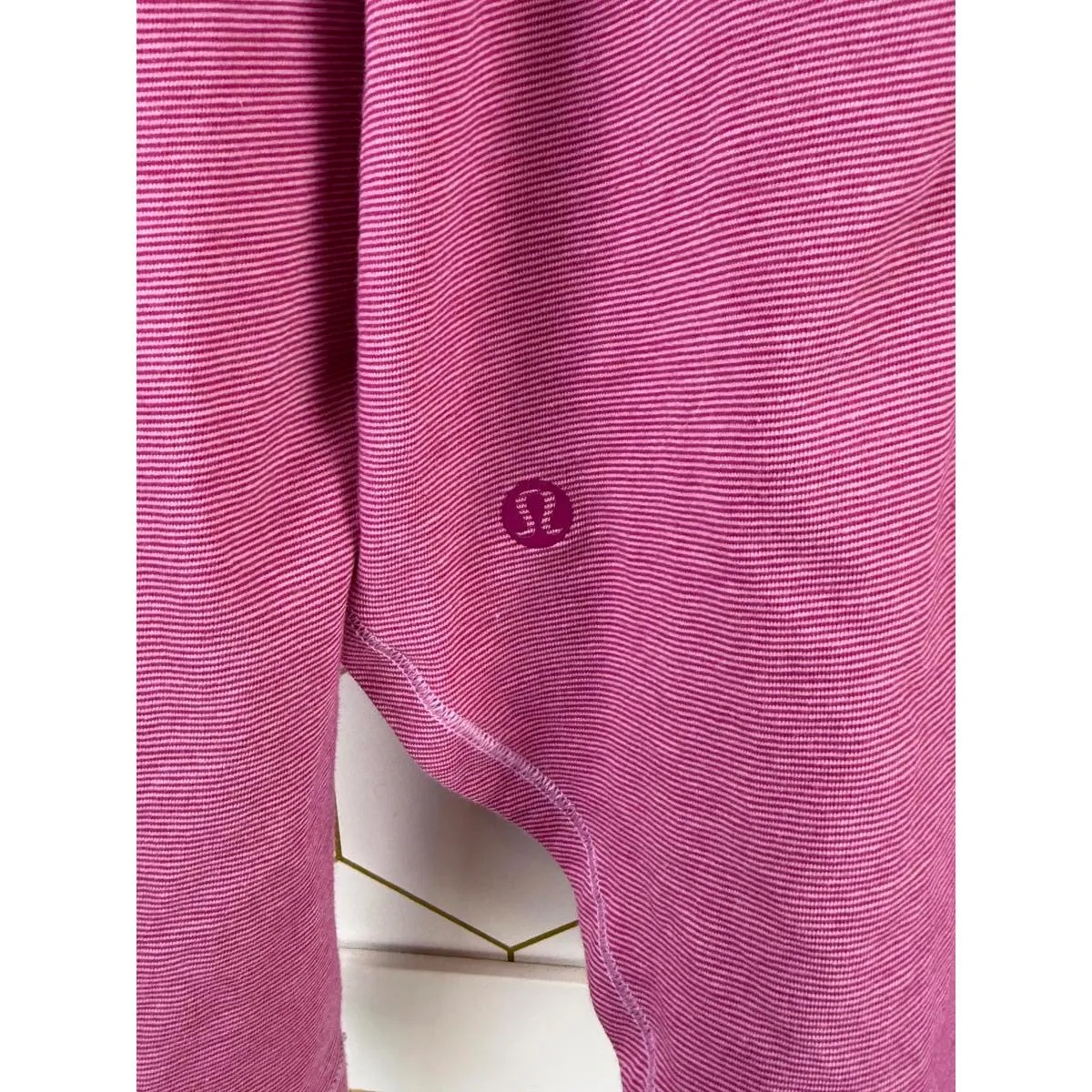 Lululemon Yogini 5 Year Long Sleeve Tee in Pink Stripe - Size - 10 - Image 5