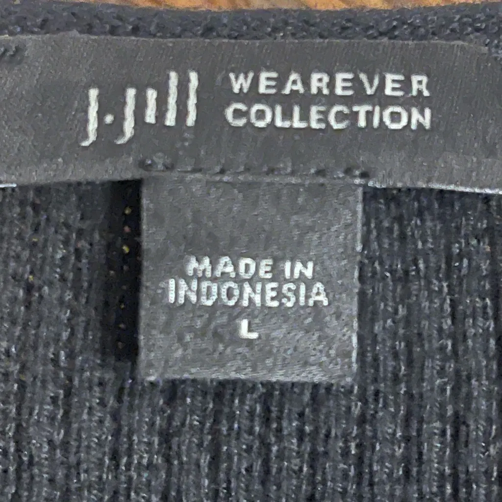 J. Jill Whereever Collection V Neck Ribbed Sweater Top V - Image 4