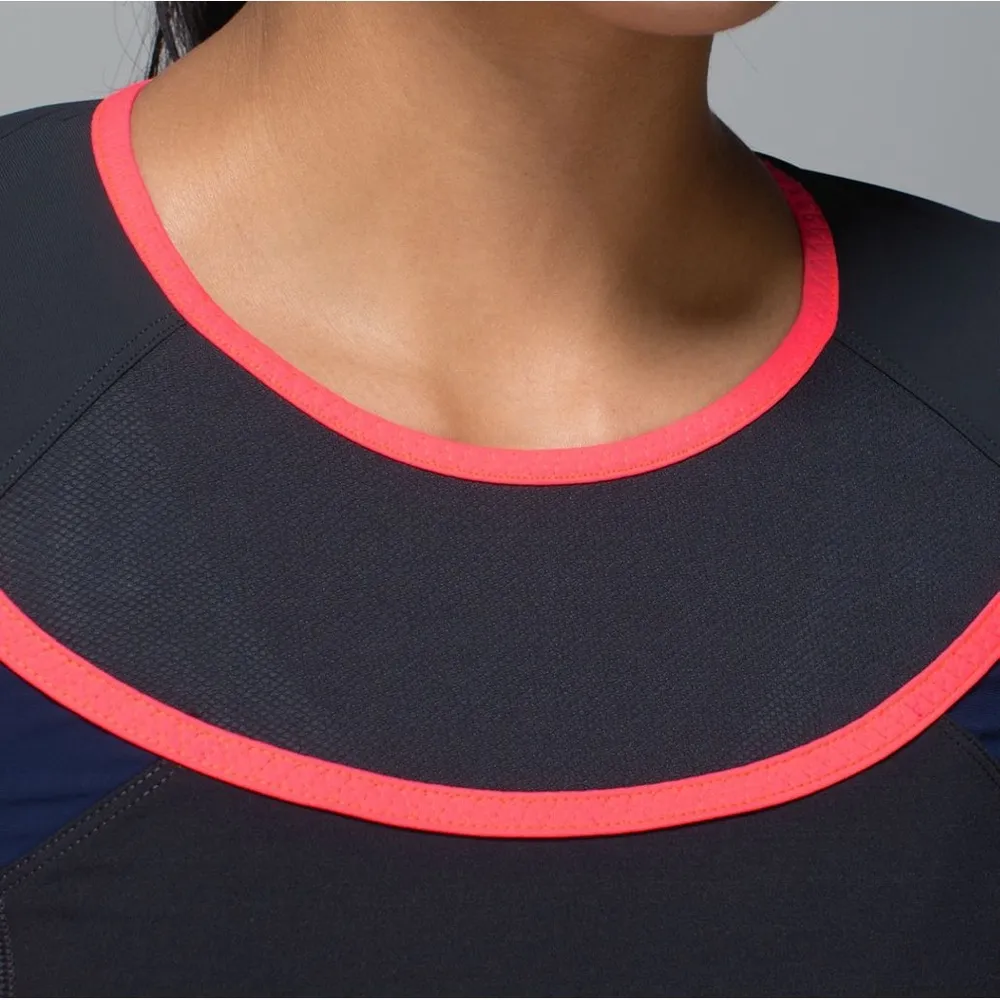 Lululemon Trail Bound Long SleeveDeep Coal / Deep Navy / Electric Coral - Image 3