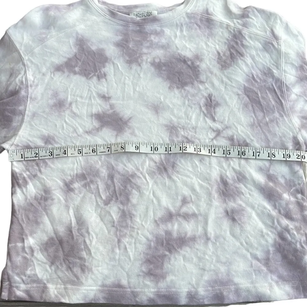Rachel Zoe purple tie dye crop sweatshirt size XS - Image 6