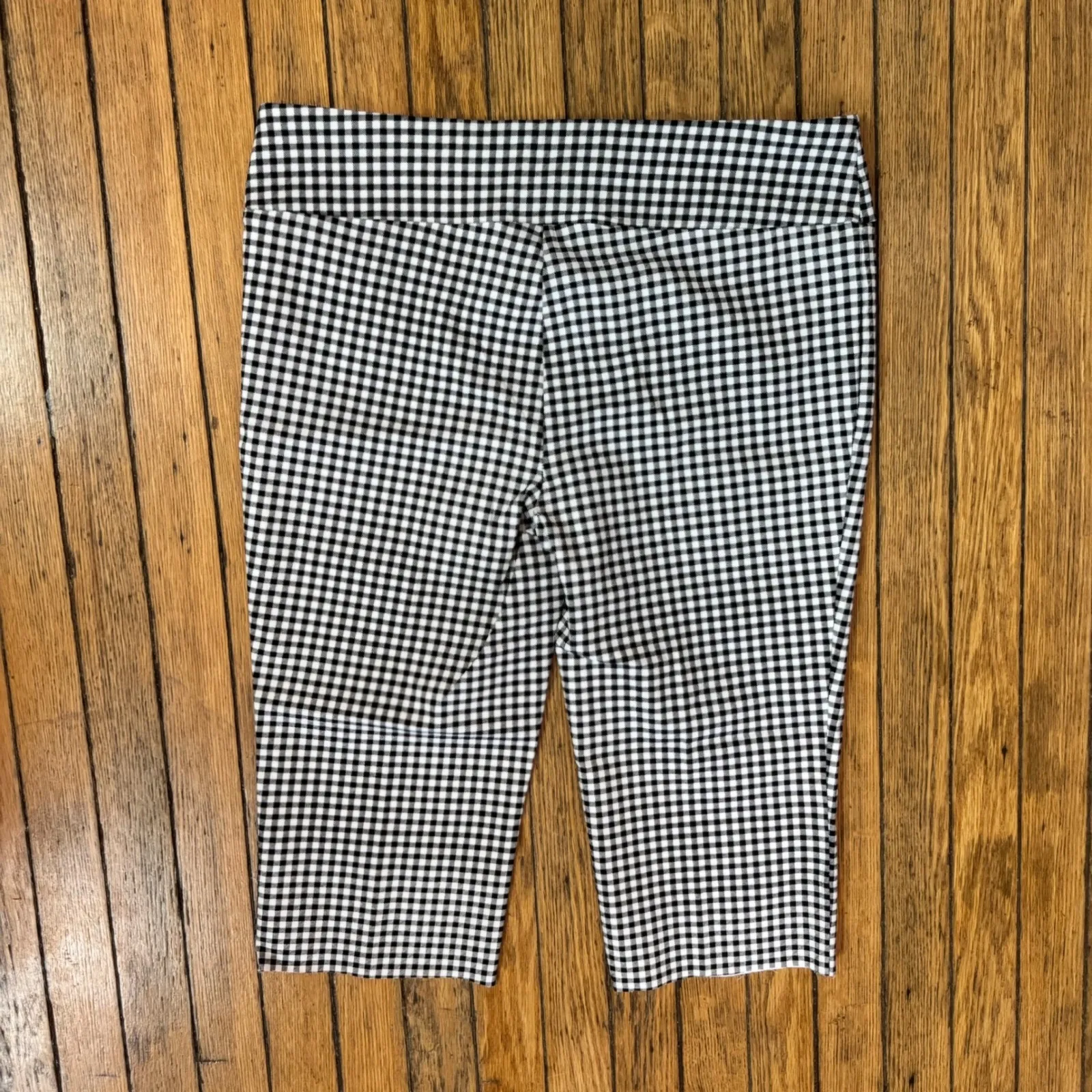 Jules & Leopold Gingham Capri Pants Stretch Cropped Leggings XL - Image 6