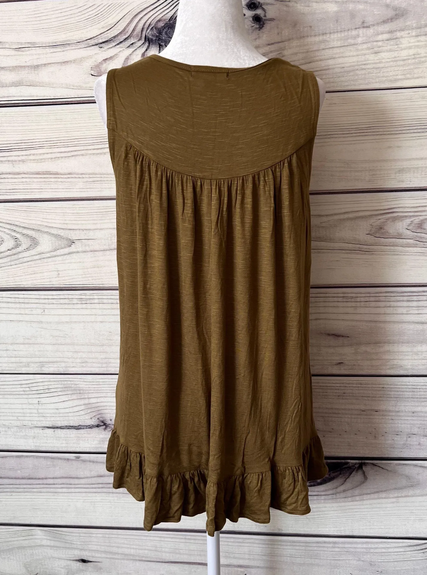 RBX Green Lace Accent Pleated Tank Top - Image 5