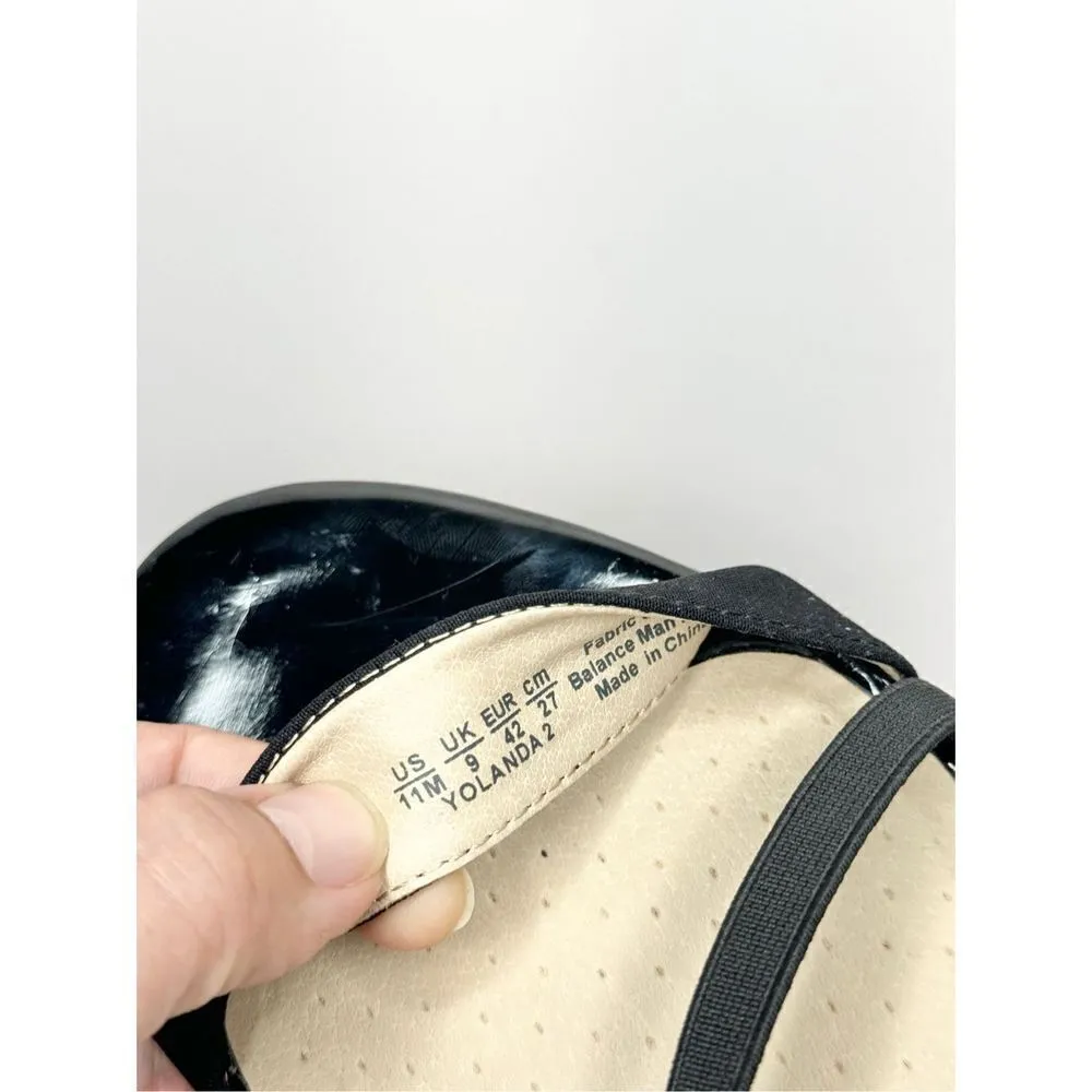 Life Stride Sandals Size 11 Black Yolanda Strappy Open Toe Cushioned Wedges - Image 5