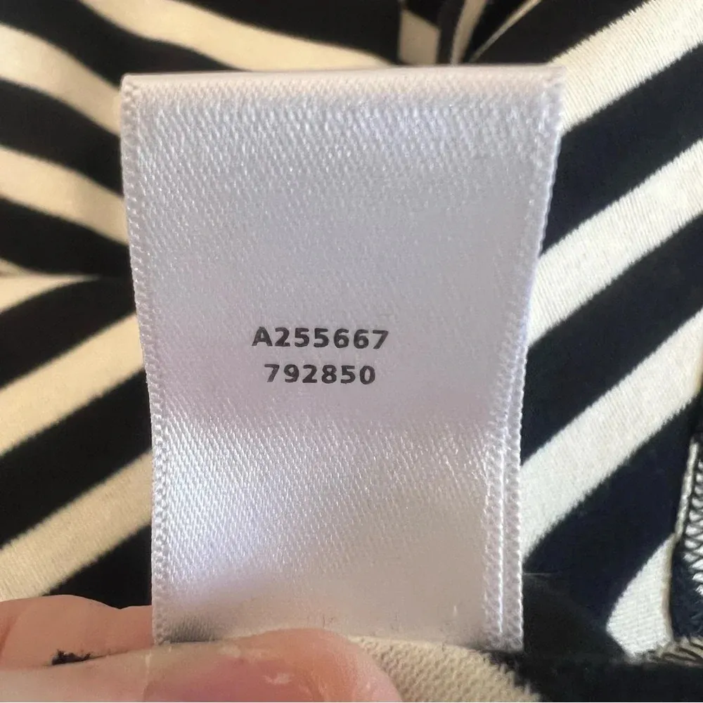 Isaac Mizrahi Live! black & white 100% cotton chevron dress size medium - Image 6