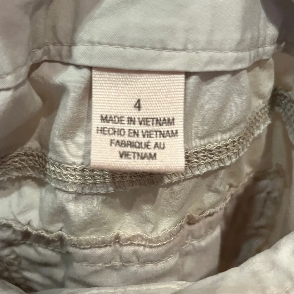 DKNY Women’s Stone Khaki Capri Roll up Pants Size 4 - Image 9