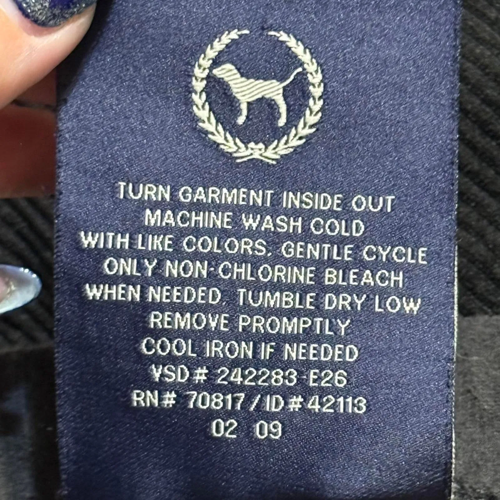 BLACK Victoria's Secret PINK RHINESTONE PEACE Sweatpants XL - Image 9