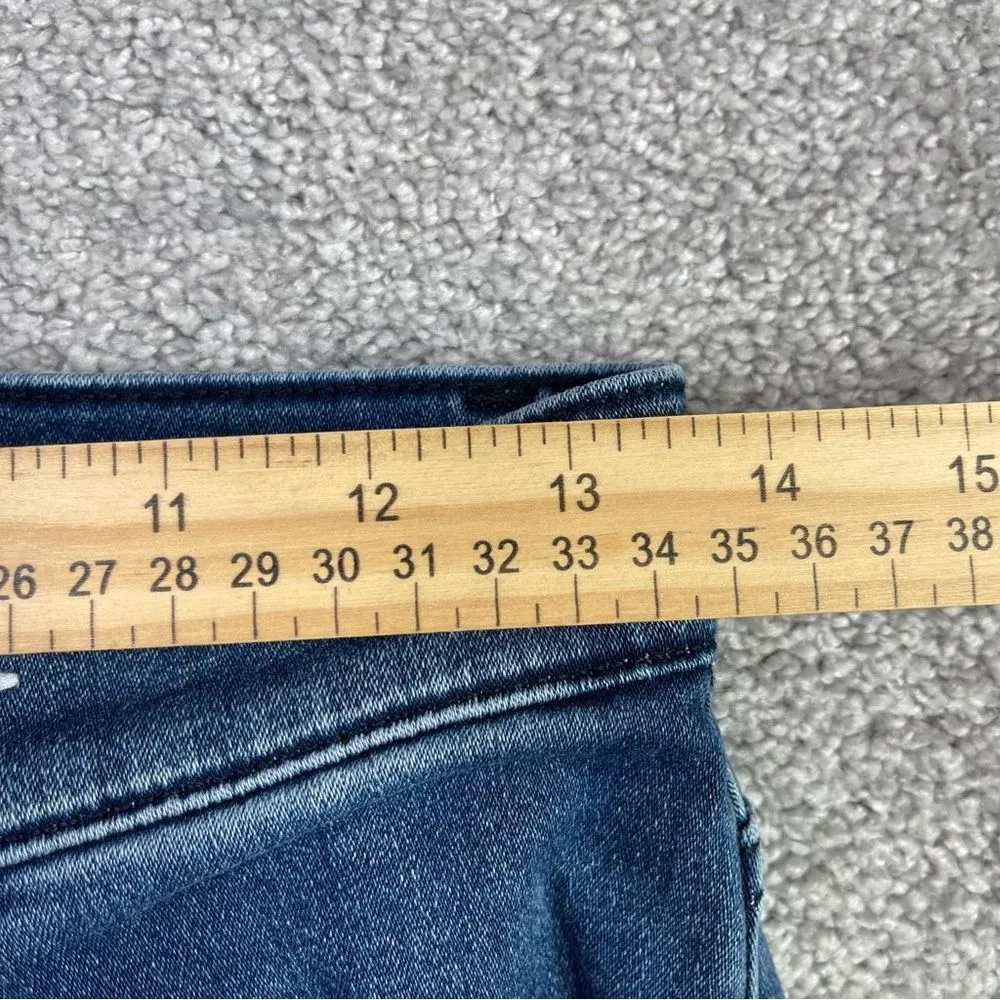 Express Jeans Women’s 4 Short Ankle Skinny High Rise Dark Denim Stretch - Image 8