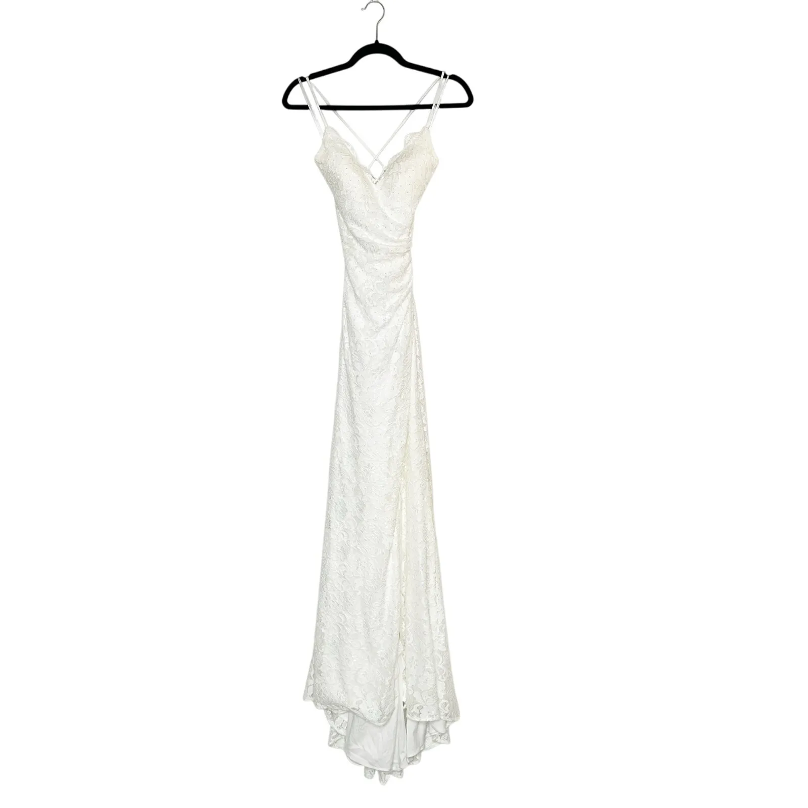 NEW La Femme Rhinestone Gown 29939 Bride Wedding Women's Ivory Size 6 - Image 3