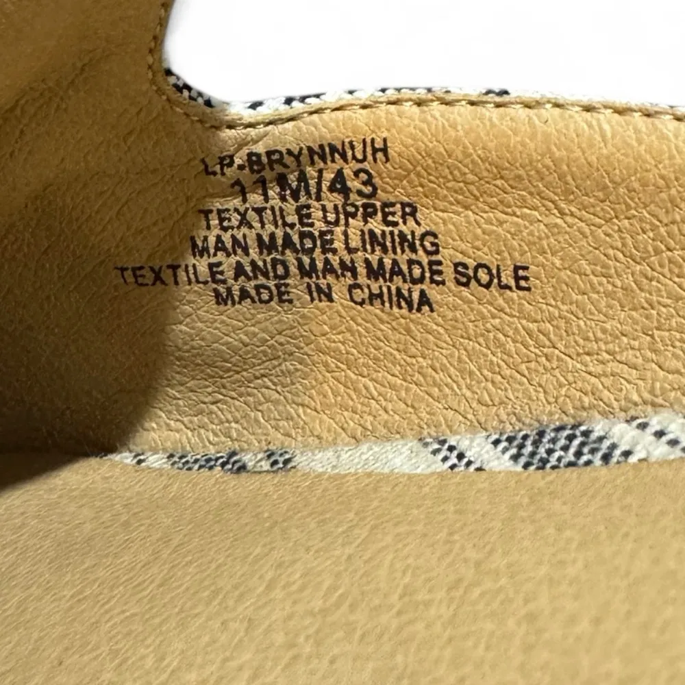 Lucky Brand Brynnuh Black and Cream Slip-On Shoes Size 11M Mules Slides Canvas - Image 7