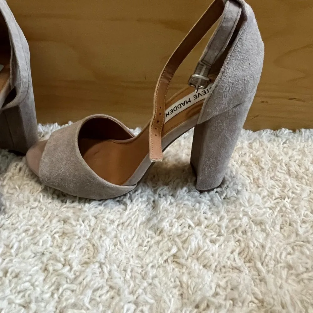 Steve Madden light grey criistl heels 6.5 m - Image 6