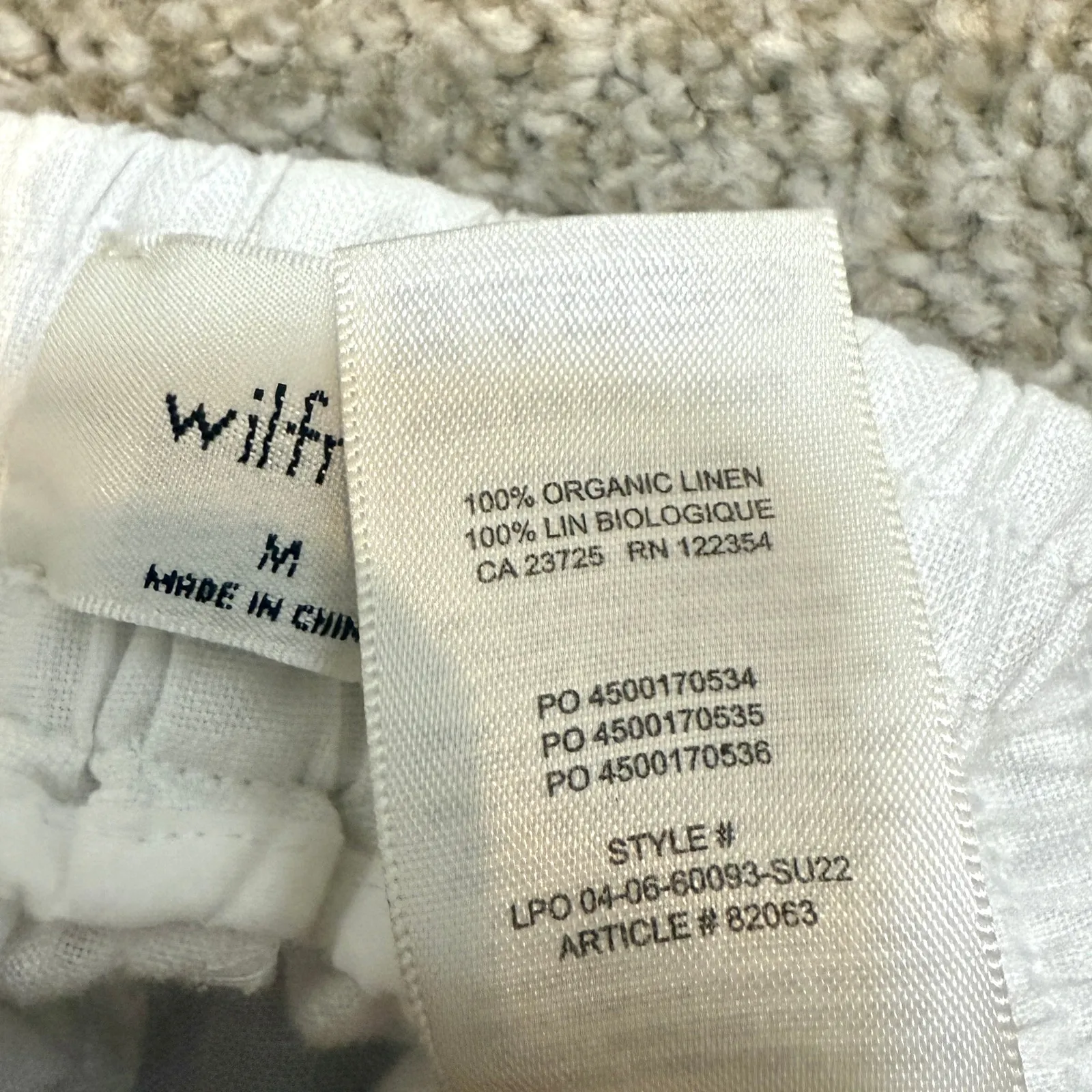 Wilfred medium organic linen pull on shorts pockets SH 2916 - Image 5