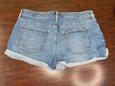 High Rise Shortie Denim Shorts Size 14 - Image 3