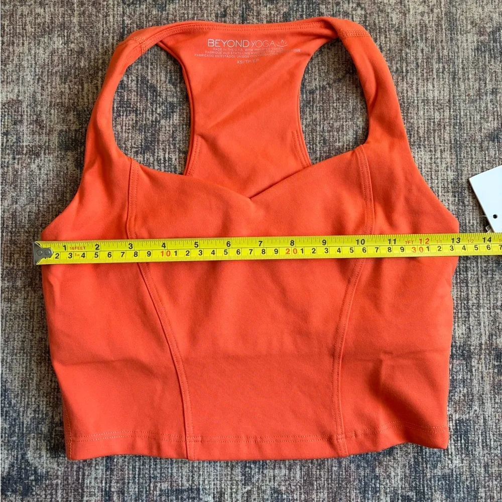NWT Beyond Yoga Powerbeyond Intensity Racerback Cropped Tank Orange Size XS - Image 10