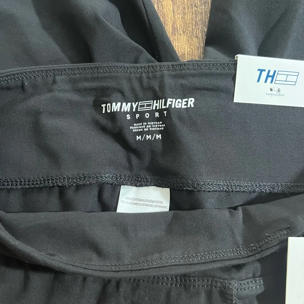 Medium Tommy Hilfiger Sport Black High Rise Jersey Bike Shorts - Image 3
