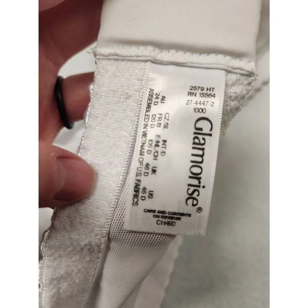 Glamorise 1000 Magic Lift Full Figure Support Bra 46D White Size undefined - Image 3