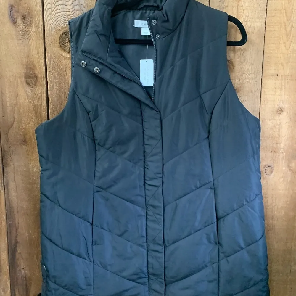 NWT - Christopher & Banks black long vest sz 1X 16/18W - Image 2