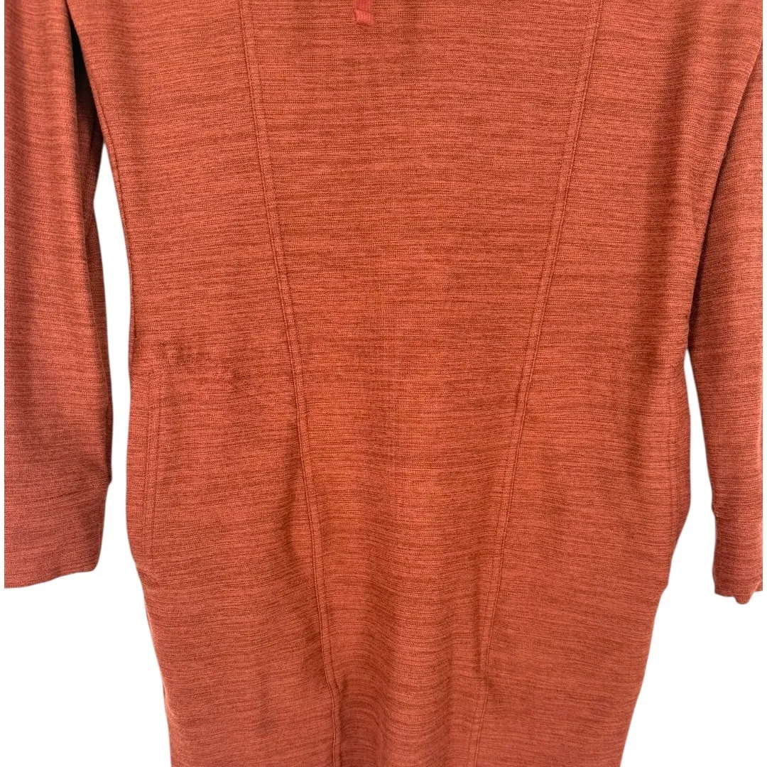 Toad & Co Intermosso Hooded Dress Rust Orange Pullover Size Small Acivewear - Image 11