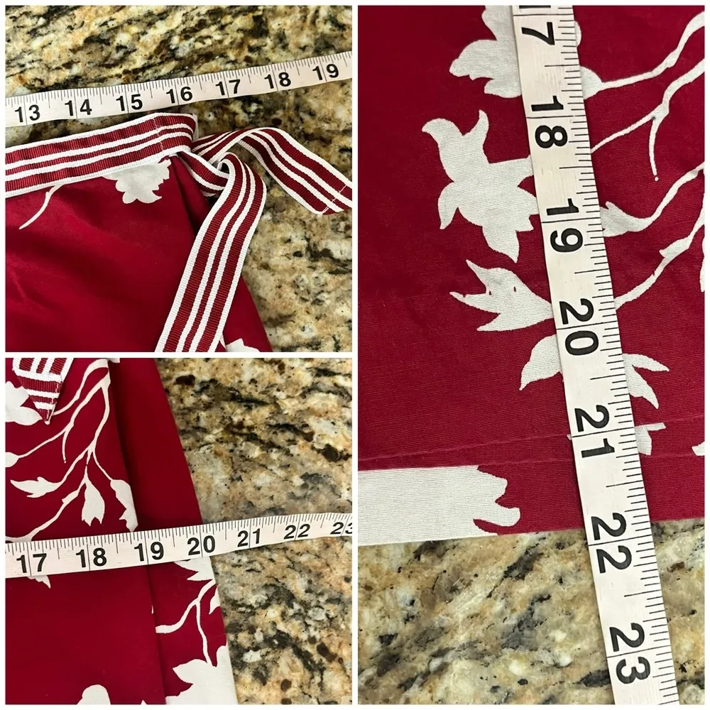 VTG Y2K White Stag Red Floral Wrap Skirt Women’s 12 – Hawaiian Cotton Midi - Image 4