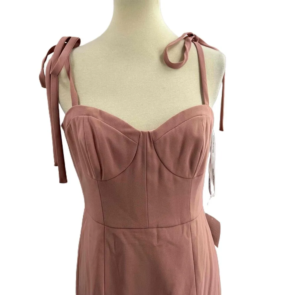 Dessi Collection Midi Dress Rose Sleeveless Spaghetti Straps Bustier Size 10 New - Image 3