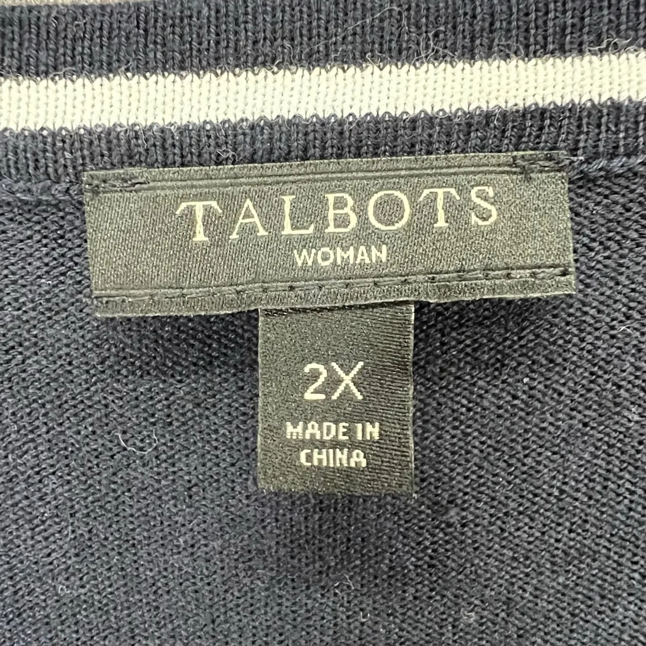 Talbots Cardigan Sweater 2XL Blue Embroidered Tennis Preppy Resort Lightweight - Image 11