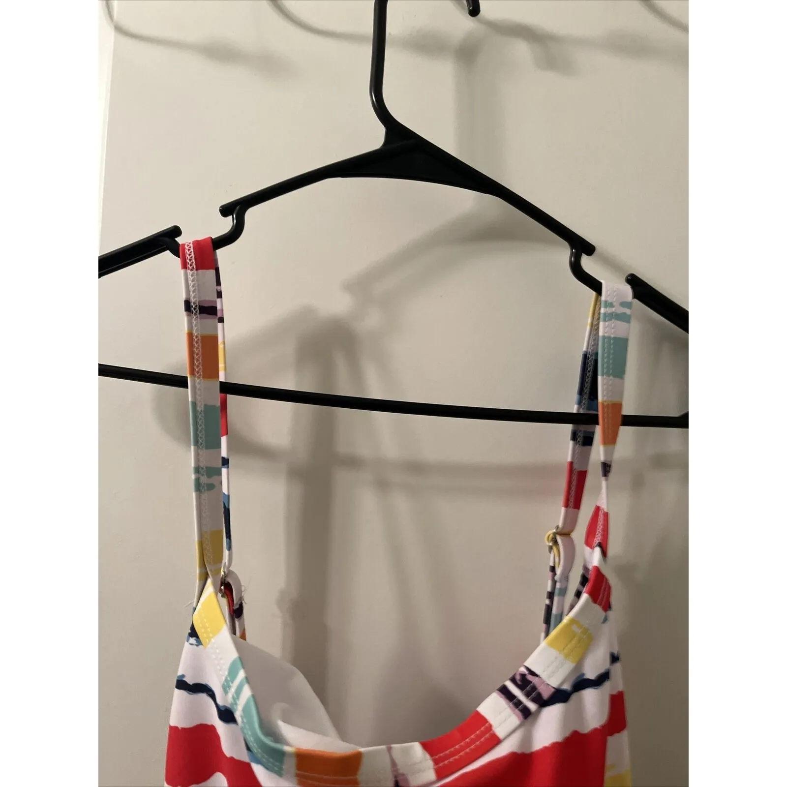 Women's Colorful Swim Tankini Top Criss Cross Strap Padded Cups Size XL - Image 9