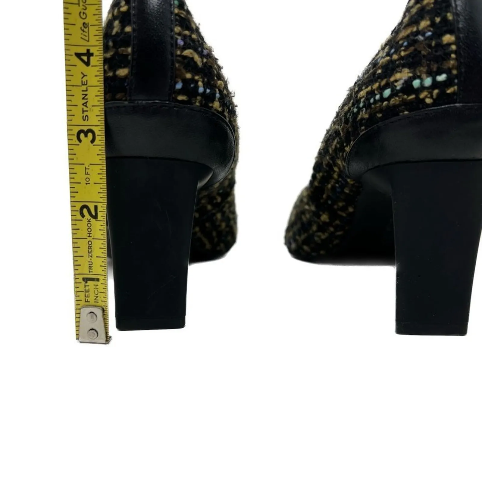 Logo by Lori Goldstein Liza Tweed Pointed Toe Pumps 8.5M Academia Career Preppy - Image 6