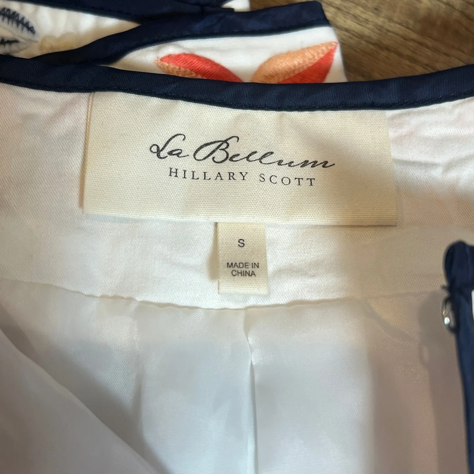 LaBellum by Hillary Scott Embroidered Open Front Jacket Women's S Cottagecore - Image 7